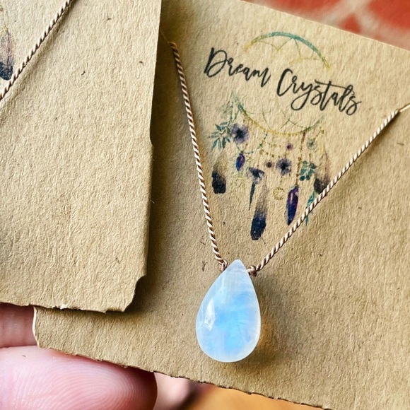 Handmade Moonstone Necklace, Minimalistic, Moonstone Choker, Goddess Provisions - Picture 10 of 14